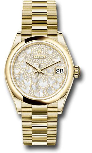 Rolex Lady Datejust 28 Yellow Gold/Steel White Mother of Pearl