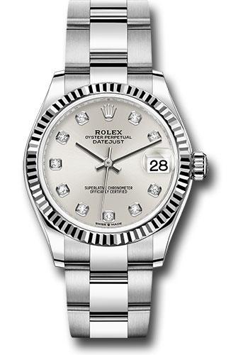 Rolex Datejust Silver Diamond Dial Bracelet