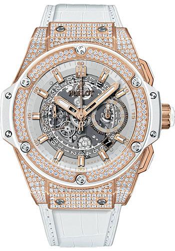 Hublot King Power Unico King Gold White Pave Watch-701.OE.0128.GR.1704