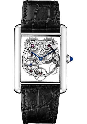 HPI00705 Tank Louis Cartier XL Skeleton Diamond White Gold Watch