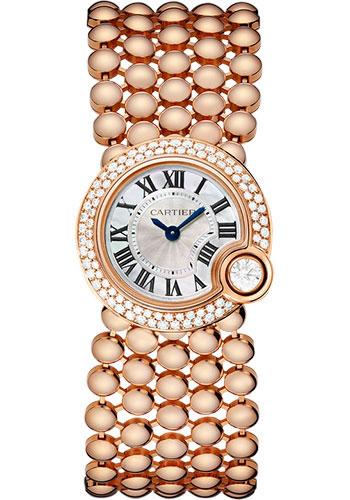 Cartier Ballon Blanc De Cartier Watch - 24.2 mm Pink Gold Case - Mother-Of-Pearl Diamond Dial - WE902057