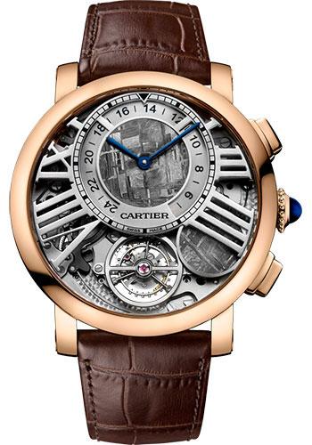 Cartier Rotonde De Cartier Flying Tourbillon W1556216 White Gold Watch