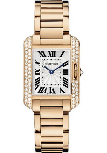 Cartier Tank Americaine 18K Rose Gold Ladies Watch W2620031 Box